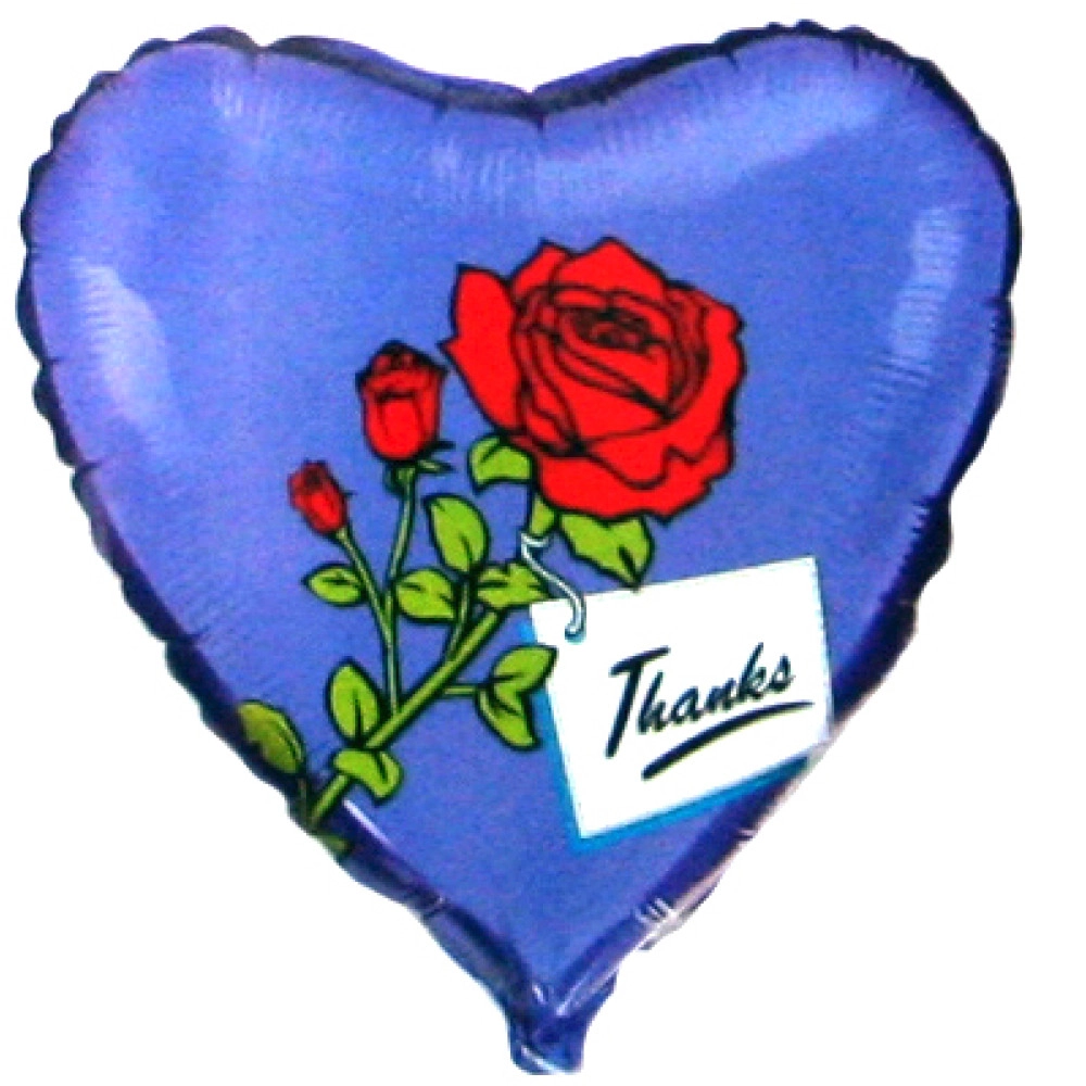 201566 Серце 18" Троянда на синьому