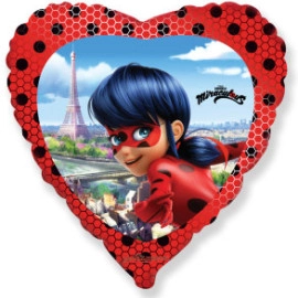 201705 Серце 18" (фольга) з мал. Леді Баг