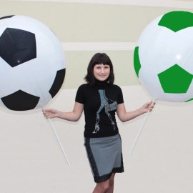 220G пастель 01 білий Футбольний м'яч, 1шт РОЗПРОДАЖ