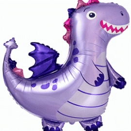 Дракон бузковий міні 902838 L Фольга