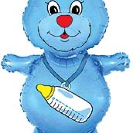 Ведмедик з соскою  *14 902648 Фольга блакитний