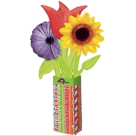 А-19855-01 Букет квітів Асорті  (ваза+3 квітки) Міні Anagram