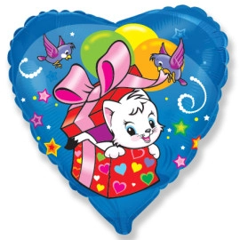 201677 Серце 18" (фольга) з мал.