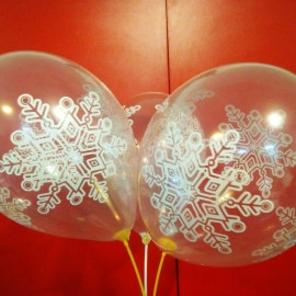 12 кристал 00 прозорий з мал. "СНІЖИНКИ великі" (100шт/уп)