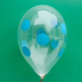 12 кристал 00 прозорий з мал. "ПОЛЬКА блакитна" (100шт/уп)