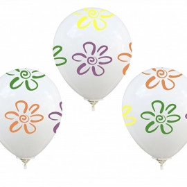 12 пастель 01 білий з мал. "РОМАШКА"різнокольорова Італія (100шт/уп)