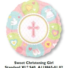 А-19865-02 круг 18" S40 з мал. "Хрестини дівчинки" (Anagram)