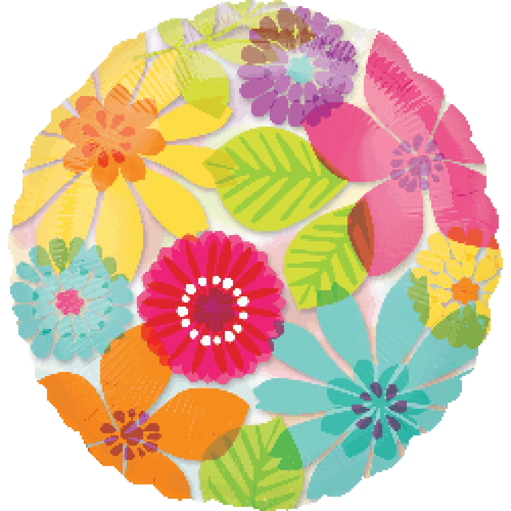 А-22375-02 круг 18" S50 з мал. "Квіти та листя" ДЕКО (Anagram)