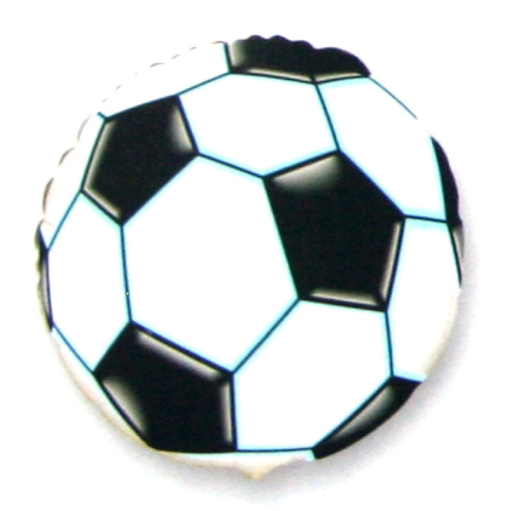 401506 круг 18* з малюнком Футбольний м"яч чорний
