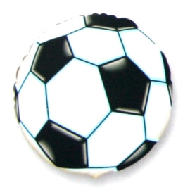 401506 круг 18* з малюнком Футбольний м"яч чорний