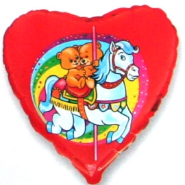 201572 Серце 18" Ведмежата на каруселі