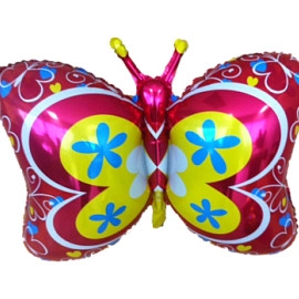 Метелик  деко 23/35* 901657 Фольга червона