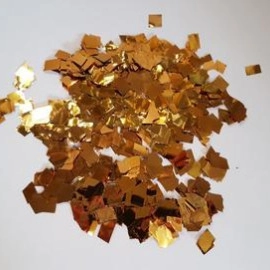 Конфетті КВАДРАТНІ золото (1уп.=100 гр.)