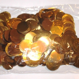 Конфетті КОЛО золото (2,3 см.) (1уп.=100 гр.)