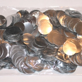 Конфетті КОЛО срібло (2,3 см.) (1уп.=100 гр.)