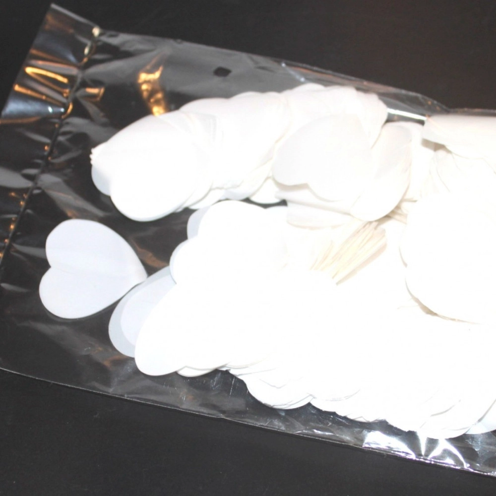 Конфетті СЕРЦЕ біле (3,5см)(1уп.=100 гр.)