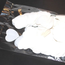 Конфетті СЕРЦЕ біле (3,5см)(1уп.=100 гр.)