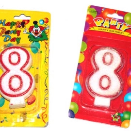 Свічка декоративна (цифра 8), 1 шт