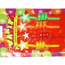 Свічки декоративні спіральні 4х4 з фігурками, 4 шт.