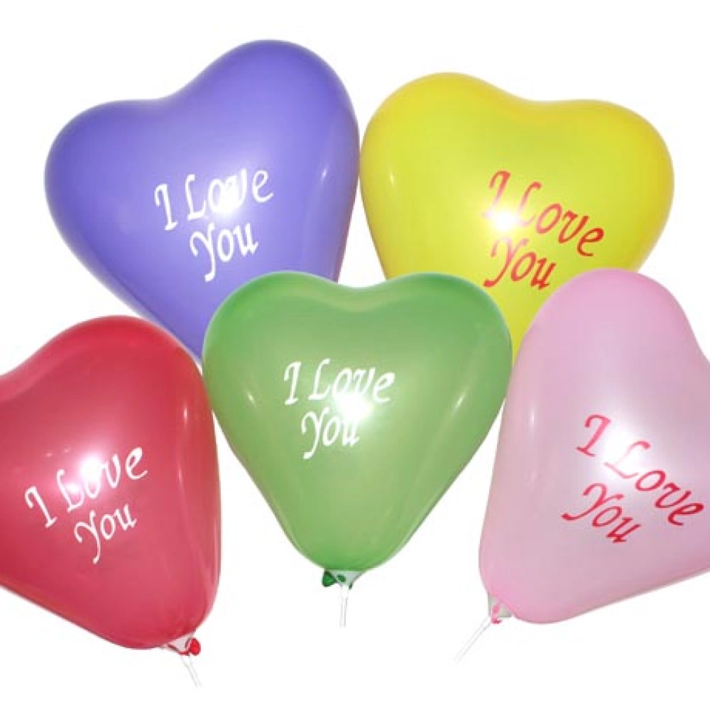 КИТАЙ Серце 10" з мал. "I LOVE YOU" (тонкі)