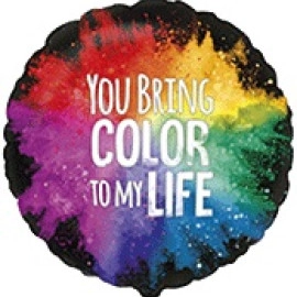 401599 круг 18" з малюнком You bright color to my life