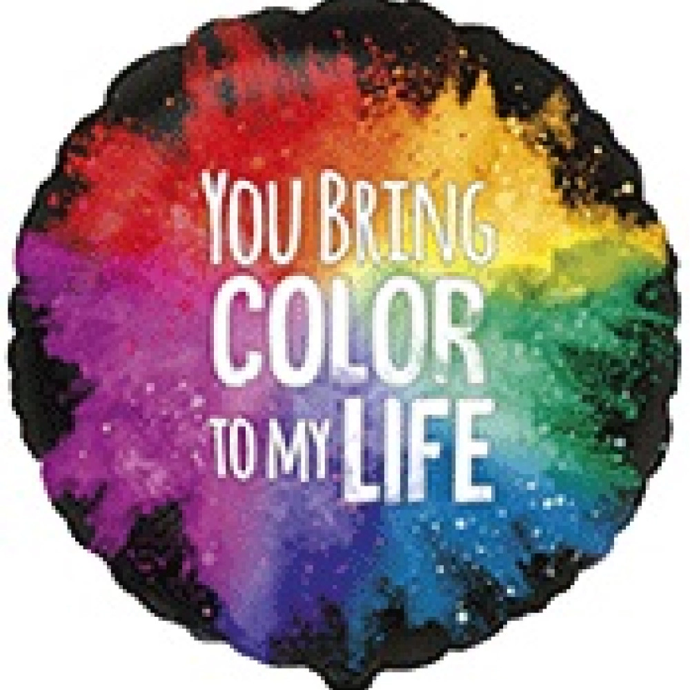 401599 круг 18" з малюнком You bright color to my life