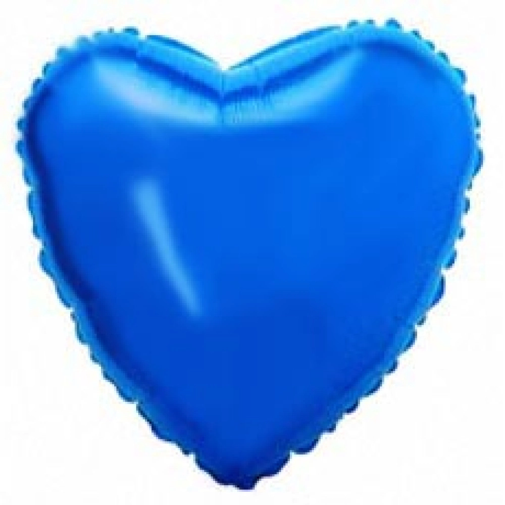 32" серце б/м синє 206500 A фольга
