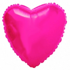 32" серце б/м фуксія (малинове) 206500 F фольга