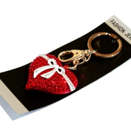 Брелок для ключів серце червоне