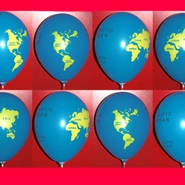 12 пастель 10 синій з мал. "ГЛОБУС" (100шт/уп)