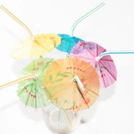 Трубочка коктейльна "Парасолька" (1 упх100 шт) 1 шт.