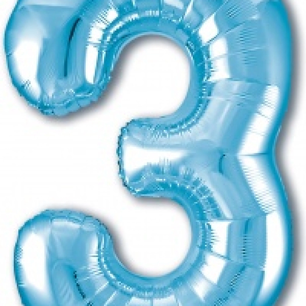 Цифра 3  Slim Agura холодний блакитний (102 см / 40') 755280