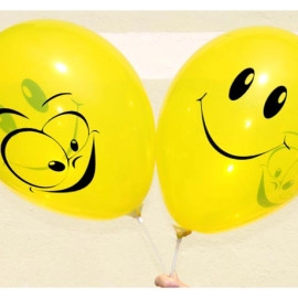 12 кристал 40 жовтий з мал. "ПОСМІШКА" (100шт/уп)