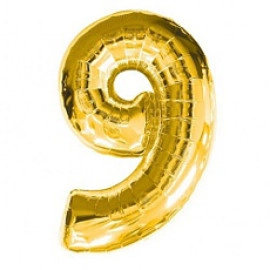 9 Цифра ЗОЛОТО 13743-01 Фольга Anagram