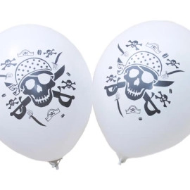 12 пастель 01 білий з мал. "ПІРАТ" (100шт/уп)