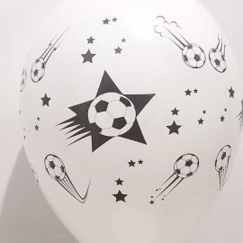 12 пастель 01 білий з мал. "Футбол" #415 (100шт) (Італія) 912319