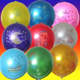 Панч-бол металік з мал. асорті Італія (GPBMD1)