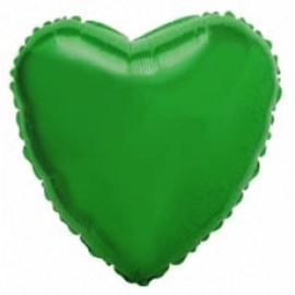18" серце б/м зелене 201500 VE фольга