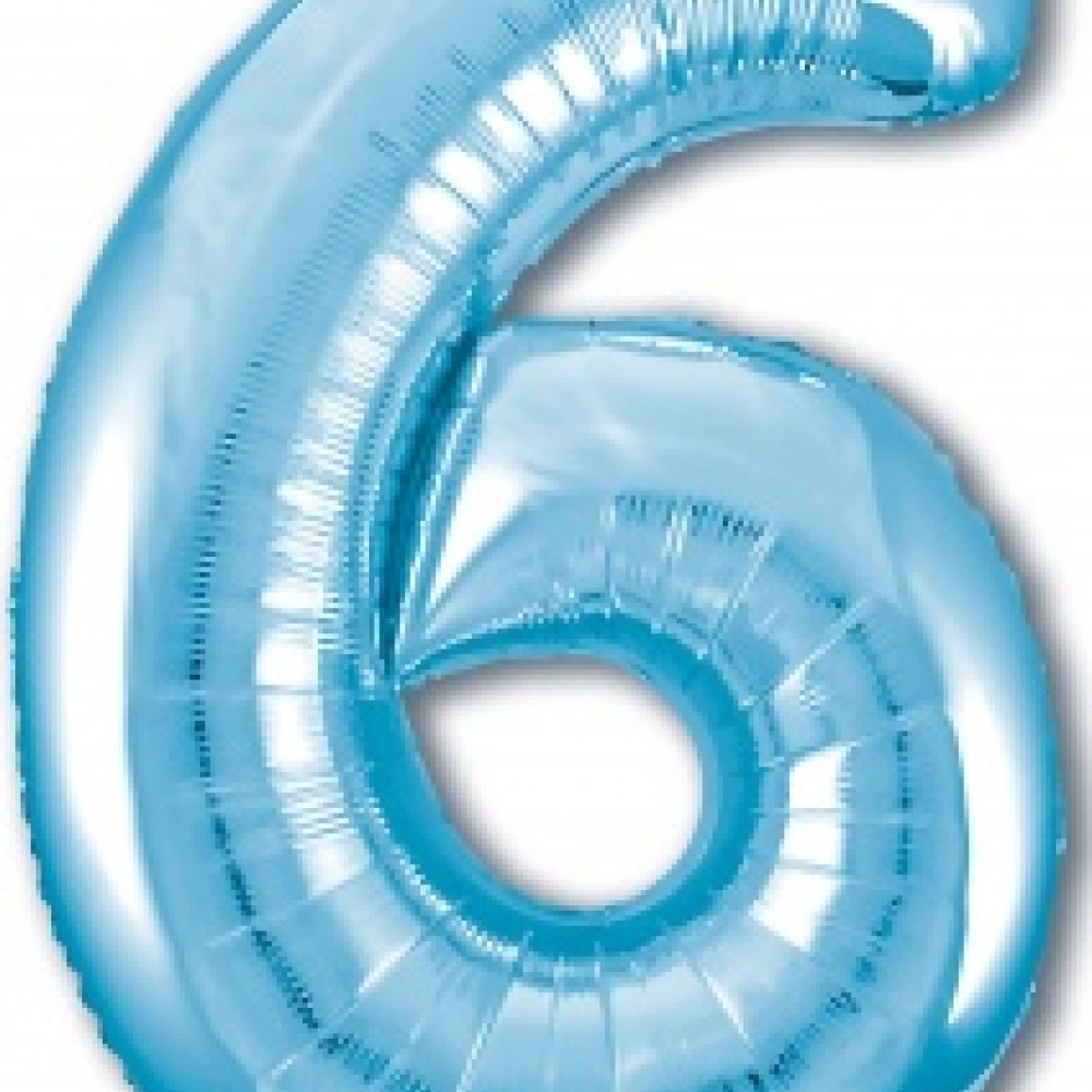 Цифра 6 Slim Agura холодний блакитний (102 см / 40') 755310