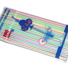 Трубочка коктейльна в полоску (1 упх100 шт) 1 шт.