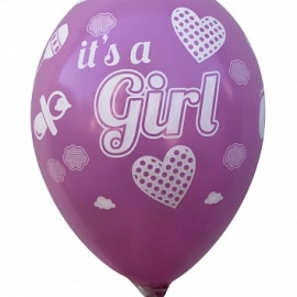 12 пастель 06 рожева з мал. "Ступня дівчинки" Італія (100шт/уп)