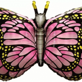 Метелик-Махаон 901778F Фольга рожевий