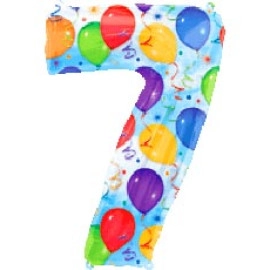 7 Цифра мал. " повітряні кульки" 13713-01 Фольга Anagram