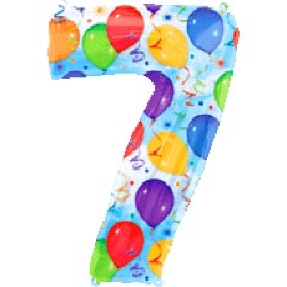 7 Цифра мал. " повітряні кульки" 13713-01 Фольга Anagram