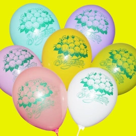 12 пастель ас. з мал. "8 МАРТА" (100шт/уп)