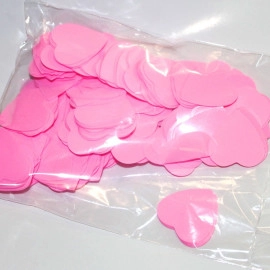 Конфетті СЕРЦЕ рожеве(3,5см) (1уп.=100 гр.)
