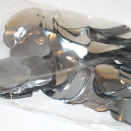 Конфетті СЕРЦЕ срібло (3,5см)(1уп.=100 гр.)