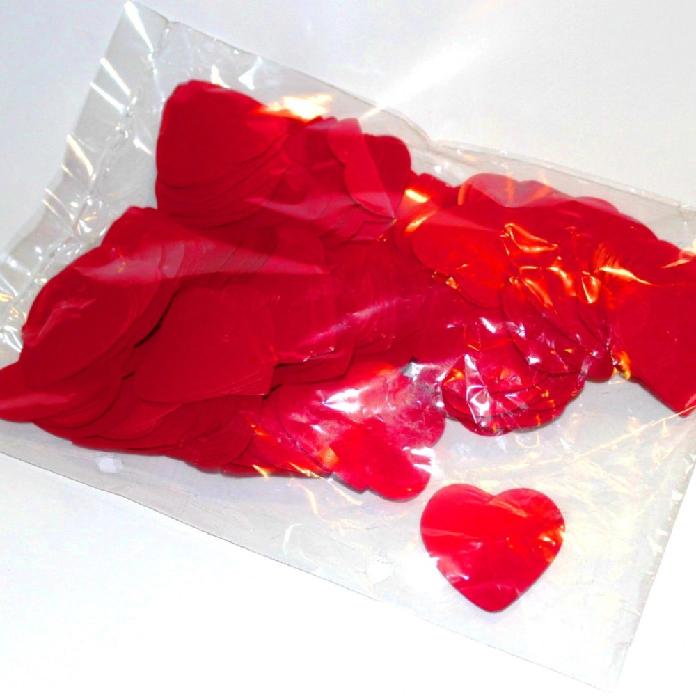 Конфетті СЕРЦЕ червоне (3,5см)(1уп.=100 гр.)