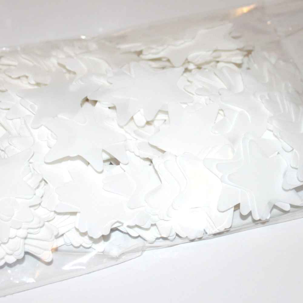 Конфетті ЗІРКА біла (3,5 см) (1уп.=100 гр.)