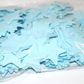 Конфетті ЗІРКА бірюза (3,5 см) (1уп.=100 гр.)